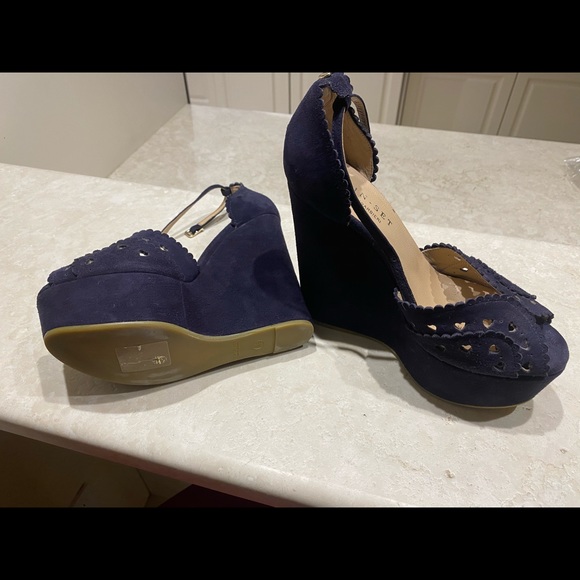 Twin Set blue suede platform shoes - Picture 2 of 3